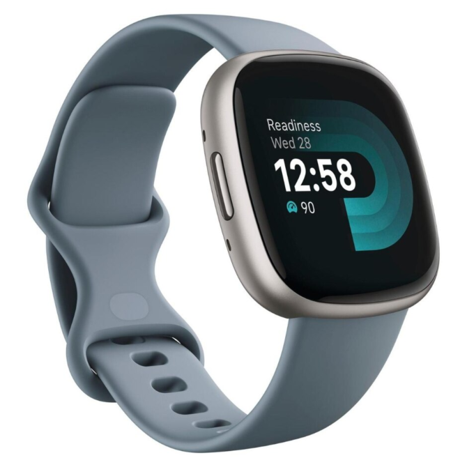 Fitbit Versa 4 Fitness Smartwatch FB523SRAG Platinum