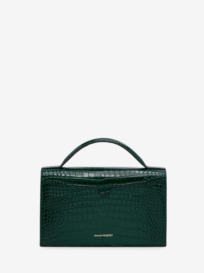 Alexander Mcqueen Women's Top Handle Skull Bag in Emerald